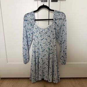 Altar'd State Blue and White Floral Dress